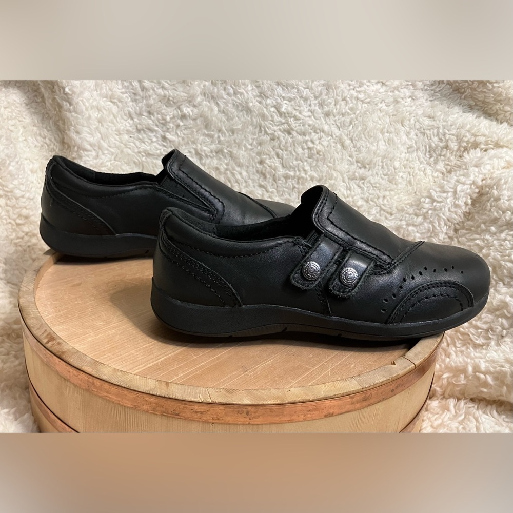 Rockport Daisey Black Tooled Leather Slip-on Loafer Wide Grannycore Size 6.5W